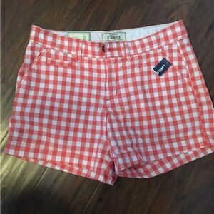 NWT Old Navy orange and white shorts